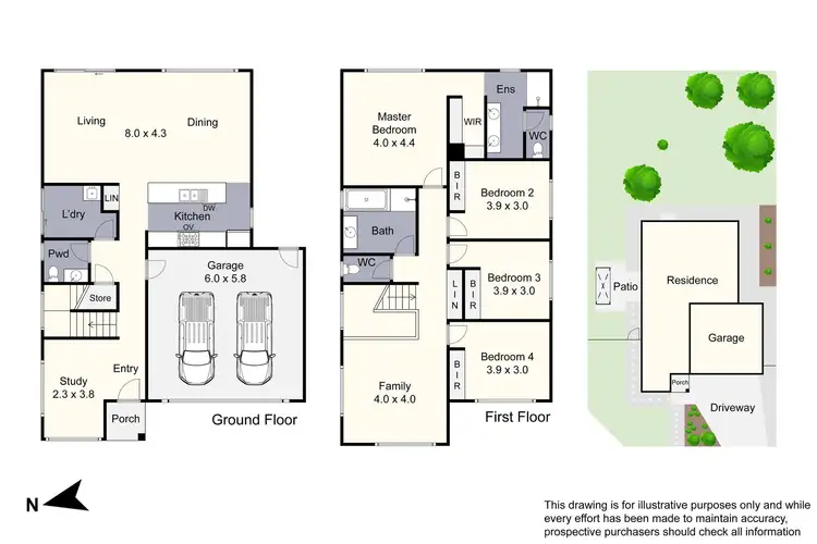 Floorplan of Homely house listing, 218 Clarendon Drive, Keysborough VIC 3173