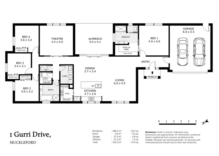 Floorplan of Homely house listing, 1 Gurri Drive, Muckleford VIC 3451