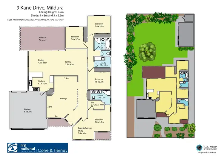 Floorplan of Homely house listing, 9 Kane Drive, Mildura VIC 3500