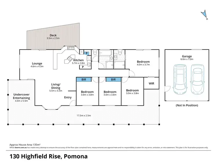 Floorplan of Homely house listing, 130 Highfield Rise, Pomona QLD 4568