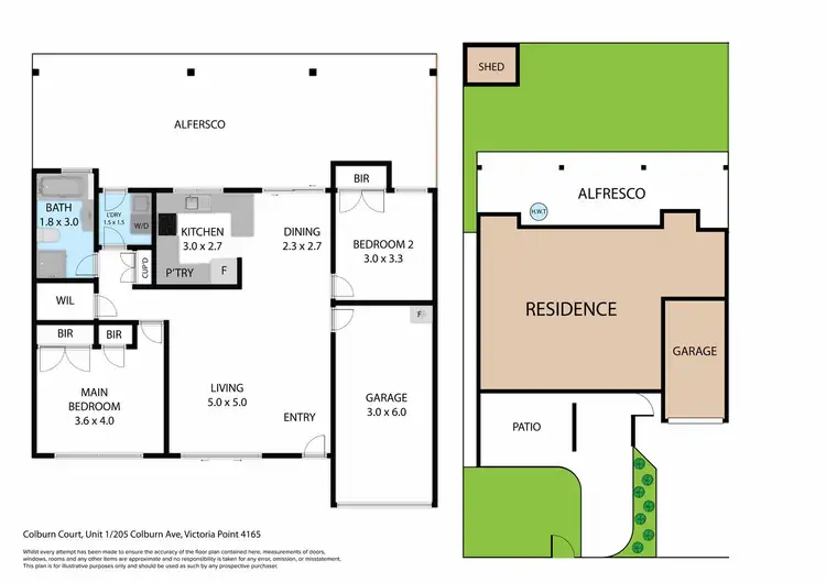 Floorplan of Homely townhouse listing, 1/205 Colburn Avenue, Victoria Point QLD 4165