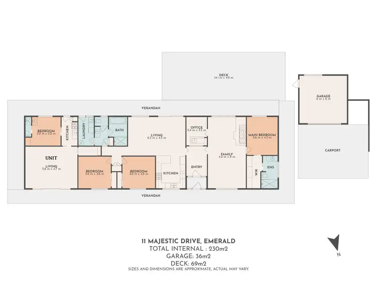 Floorplan of Homely house listing, 11 Majestic Drive, Emerald VIC 3782