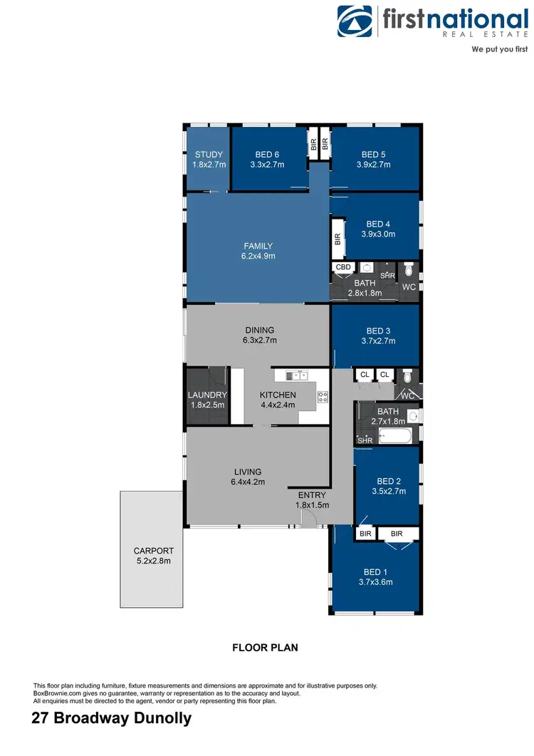 Floorplan of Homely house listing, 27 Broadway, Dunolly VIC 3472