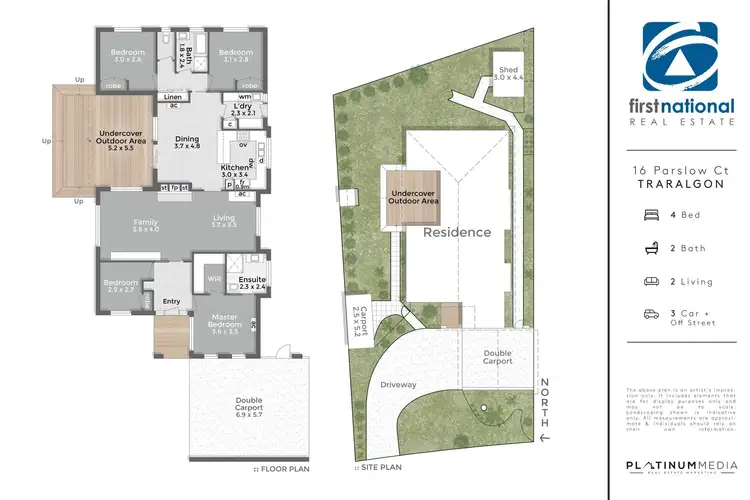 Floorplan of Homely house listing, 16 Parslow Court, Traralgon VIC 3844