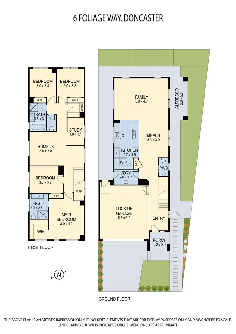 Floorplan of Homely house listing, 6 Foliage Way, Doncaster VIC 3108