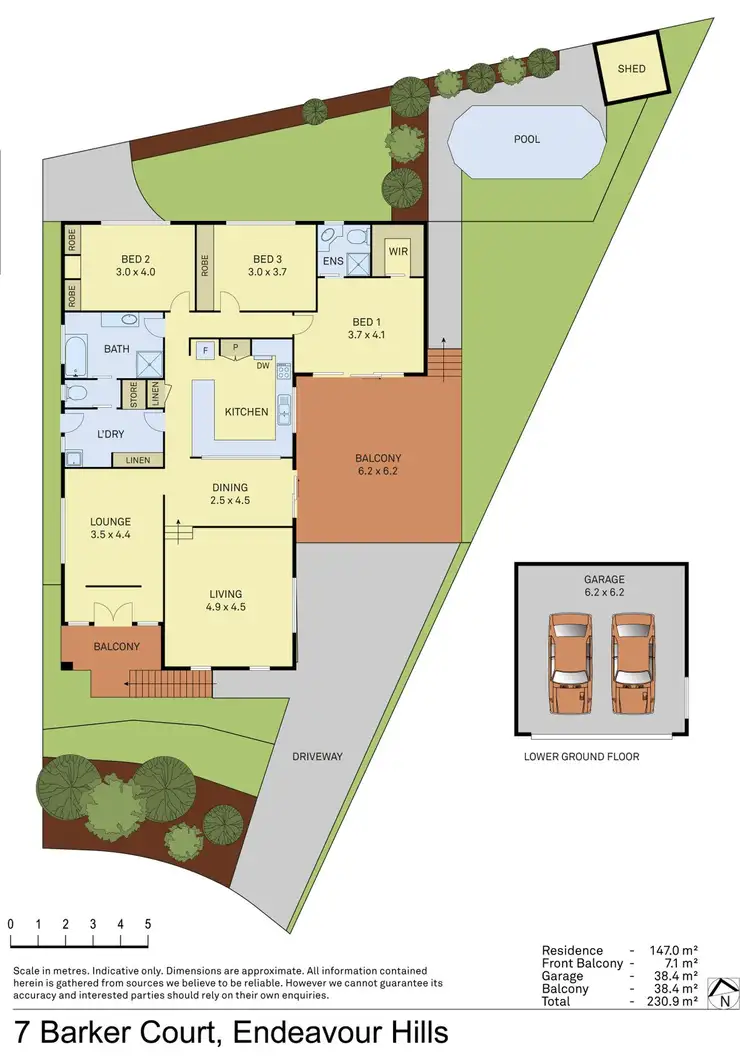 Floorplan of Homely house listing, 7 Barker Court, Endeavour Hills VIC 3802
