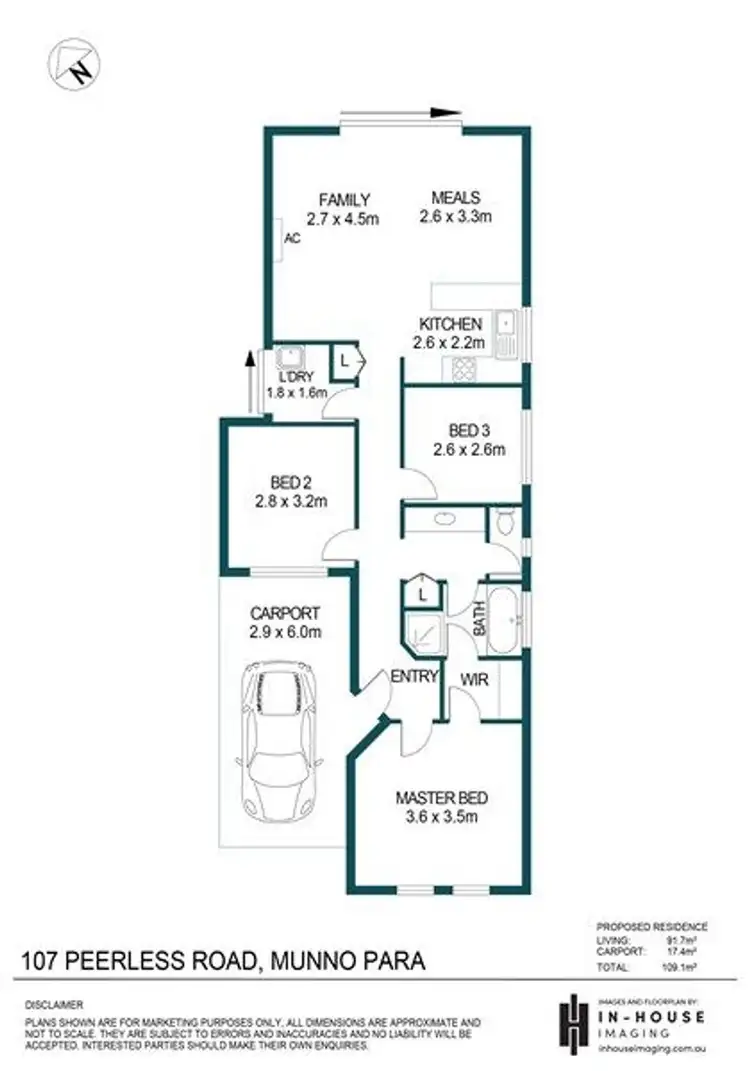 Floorplan of Homely house listing, 107A Peerless Road, Munno Para West SA 5115