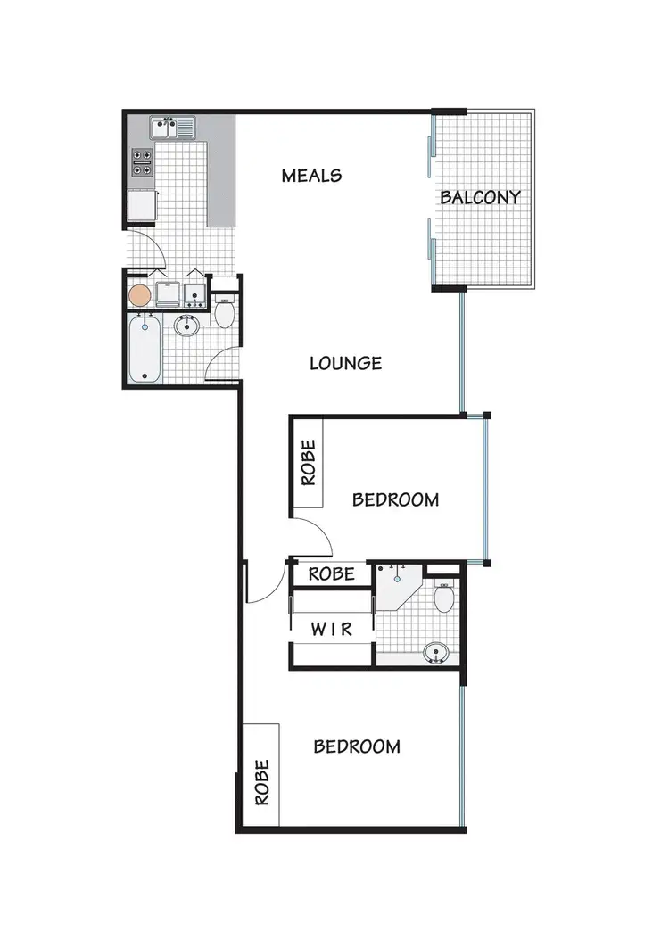 Floorplan of Homely apartment listing, 1004/341 Ascot Vale Road, Moonee Ponds VIC 3039
