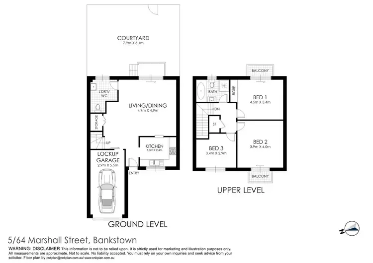 Floorplan of Homely townhouse listing, 5/64 Marshall Street, Bankstown NSW 2200