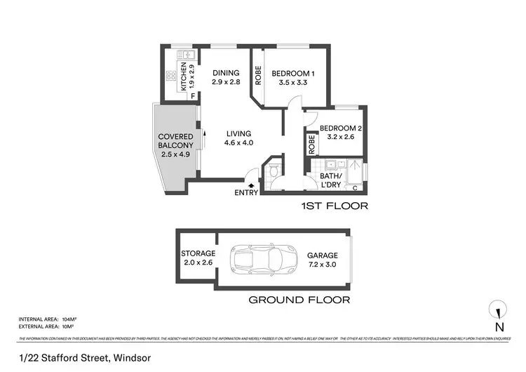 Floorplan of Homely unit listing, 1/22 Stafford Street, Windsor QLD 4030