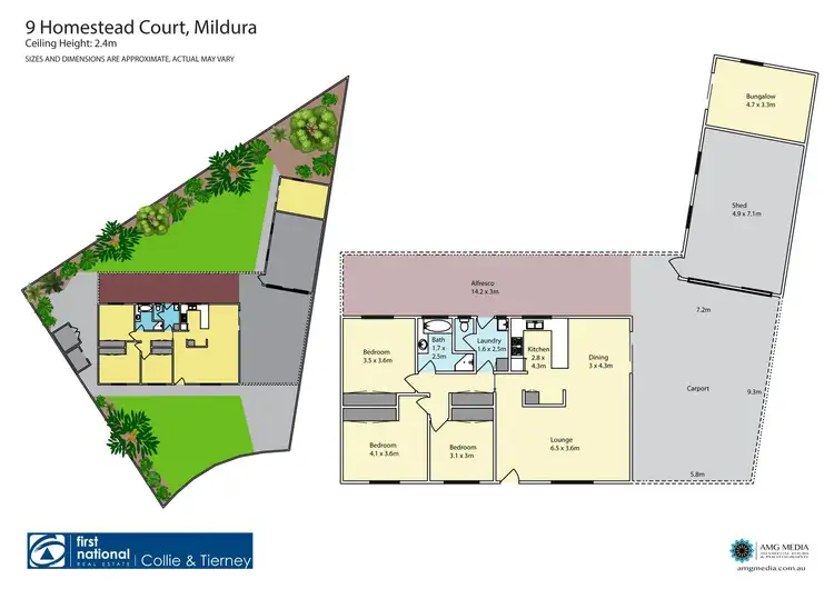 Floorplan of Homely house listing, 9 Homestead Court, Mildura VIC 3500