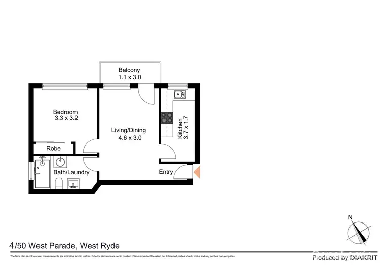 Floorplan of Homely apartment listing, 4/50 West Parade, West Ryde NSW 2114