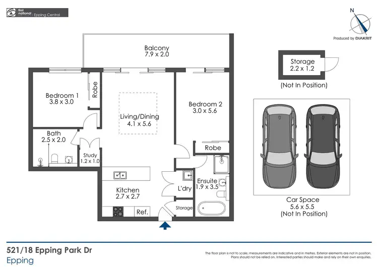 Floorplan of Homely apartment listing, 521/18 Epping Park Drive, Epping NSW 2121