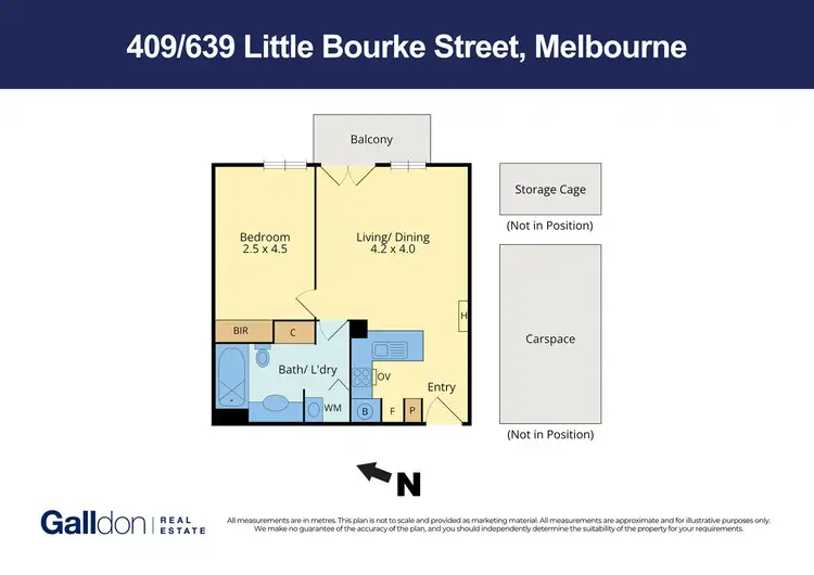 Floorplan of Homely apartment listing, 409/639 Little Bourke Street, Melbourne VIC 3000