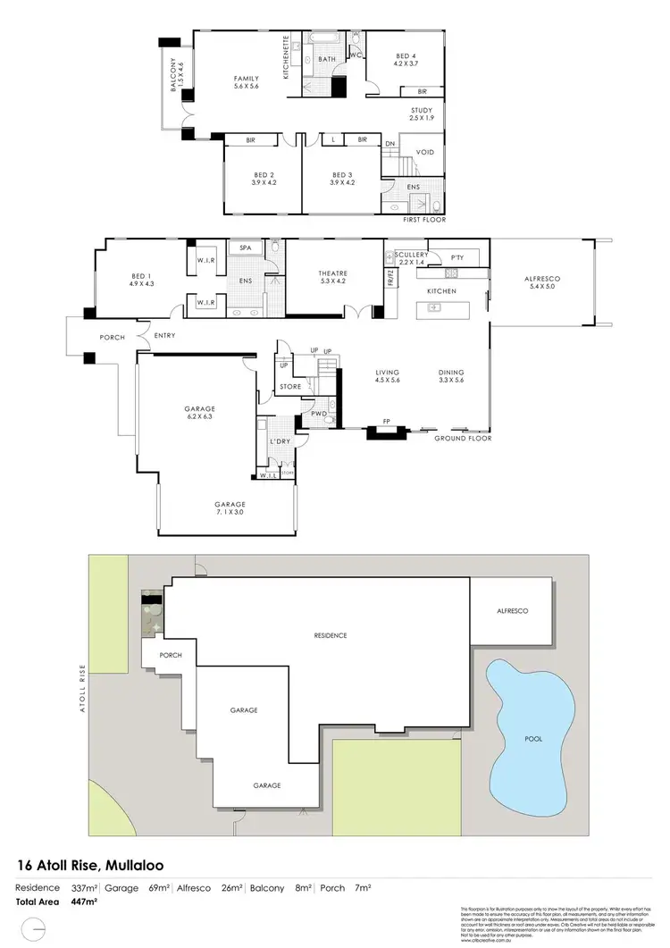Floorplan of Homely house listing, 16 Atoll Court, Mullaloo WA 6027