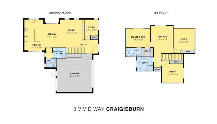 Floorplan of Homely house listing, 8 Vivid Way, Craigieburn VIC 3064