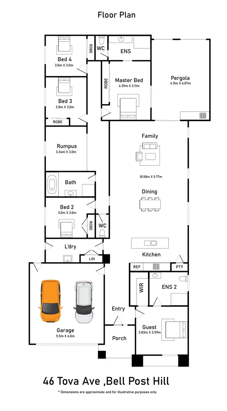 Floorplan of Homely house listing, 46 Tova Avenue, Bell Post Hill VIC 3215