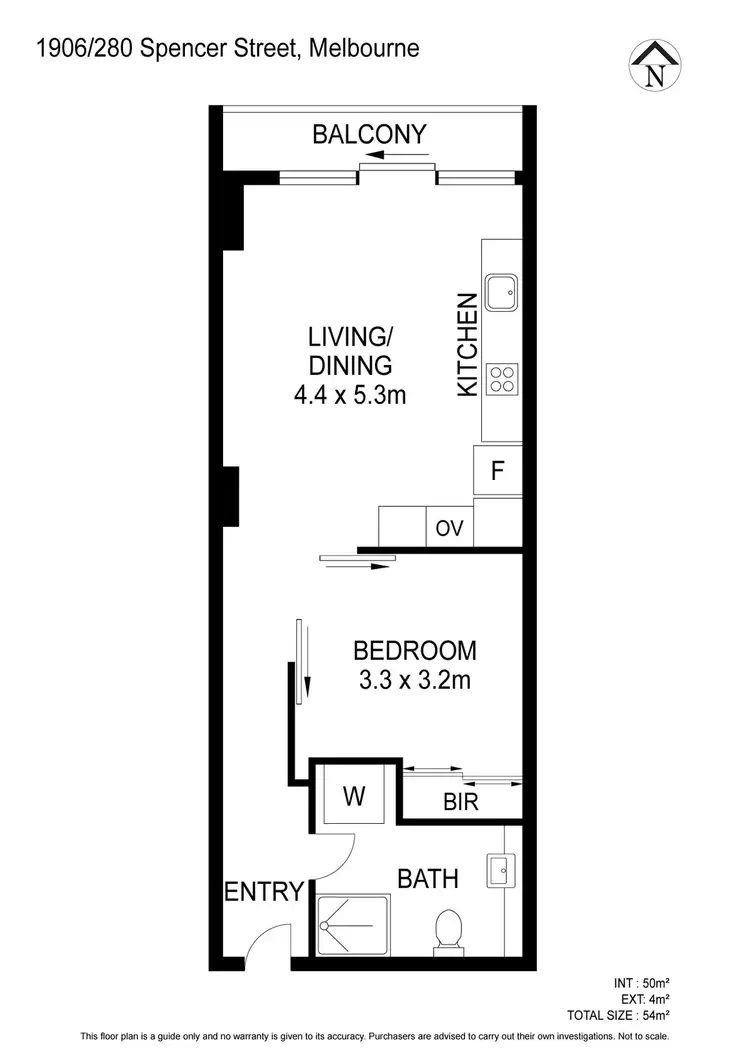 Floorplan of Homely apartment listing, 1906/280 Spencer Street, Melbourne VIC 3000