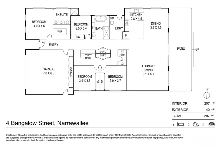 Floorplan of Homely house listing, 4 Bangalow Street, Narrawallee NSW 2539