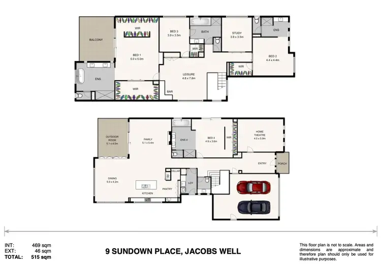 Floorplan of Homely house listing, 9 Sundown Place, Jacobs Well QLD 4208