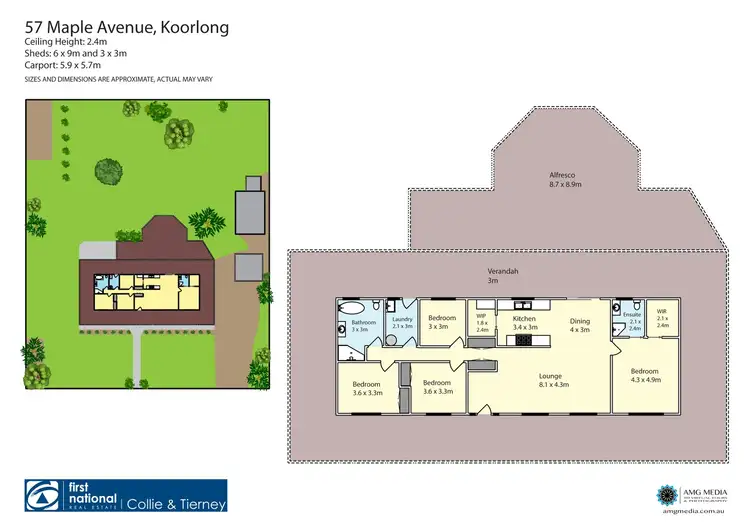 Floorplan of Homely house listing, 57 Maple Avenue, Koorlong VIC 3501