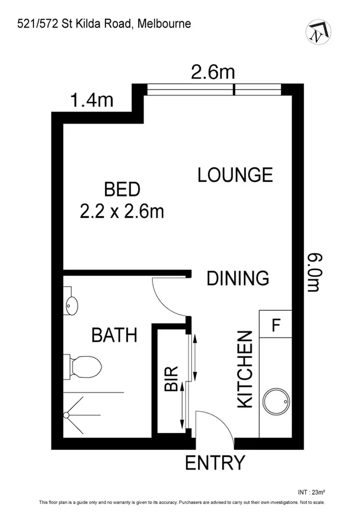 Floorplan of Homely apartment listing, 521/572 St Kilda Road, Melbourne VIC 3004