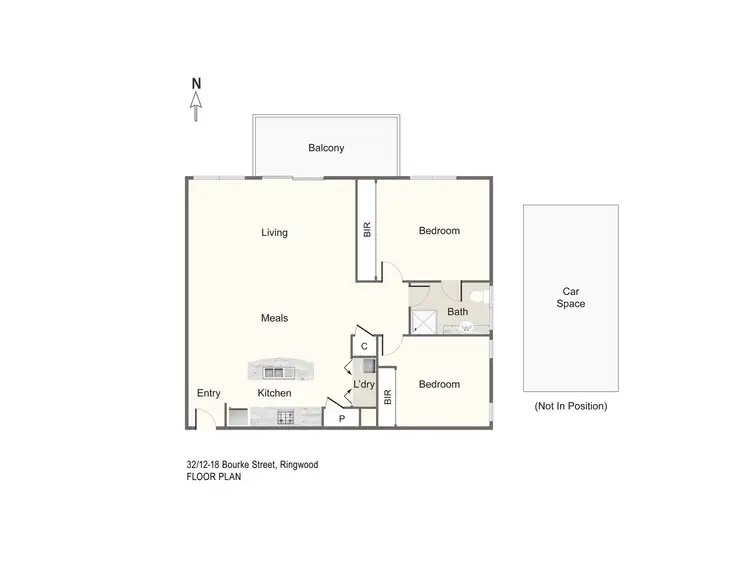 Floorplan of Homely apartment listing, 32/12-18 Bourke Street, Ringwood VIC 3134