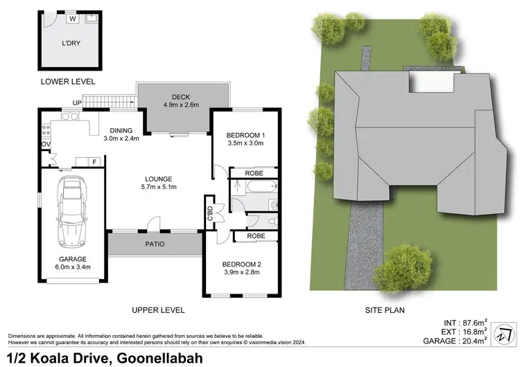 Floorplan of Homely unit listing, 1/2 Koala Drive, Goonellabah NSW 2480