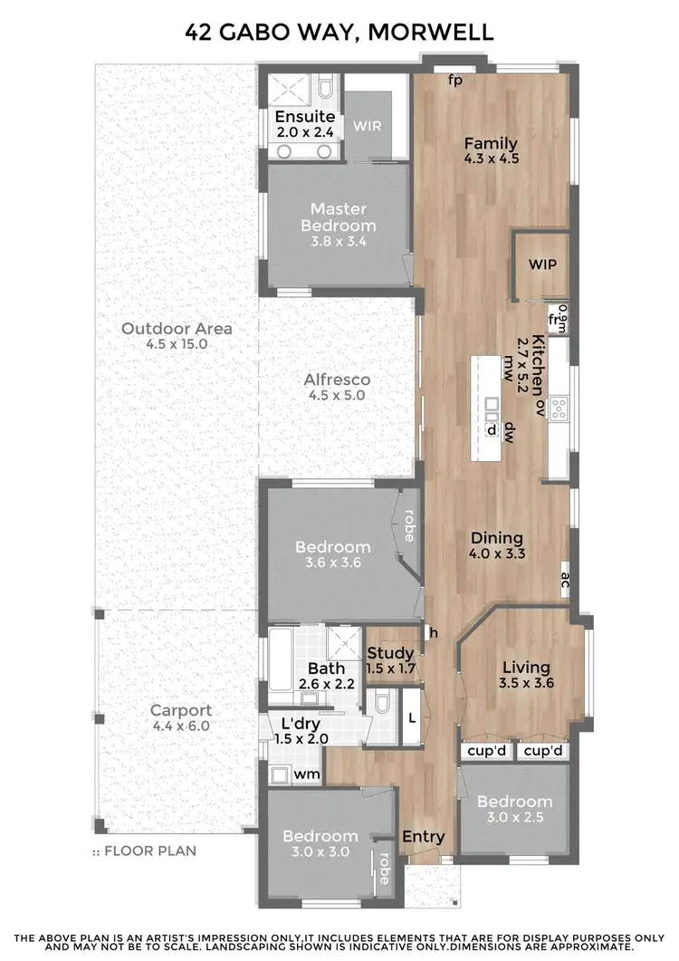 Floorplan of Homely house listing, 42 Gabo Way, Morwell VIC 3840