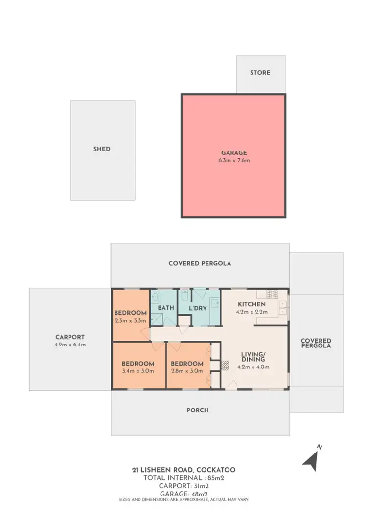 Floorplan of Homely house listing, 21 Lisheen Road, Cockatoo VIC 3781