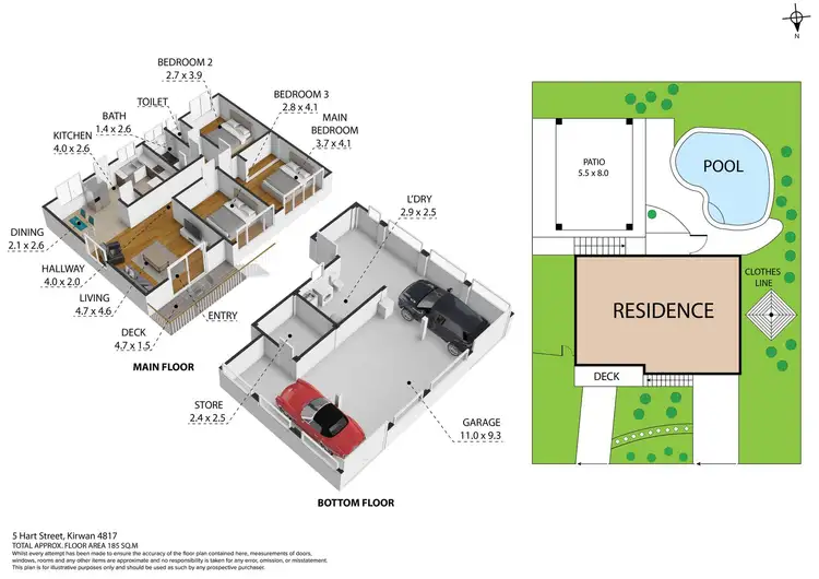 Floorplan of Homely house listing, 5 Hart Street, Kirwan QLD 4817
