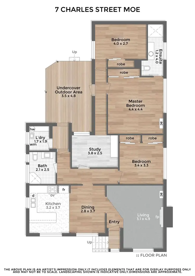 Floorplan of Homely house listing, 7 Charles Street, Moe VIC 3825
