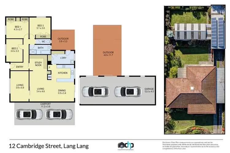Floorplan of Homely house listing, 12 Cambridge Street, Lang Lang VIC 3984