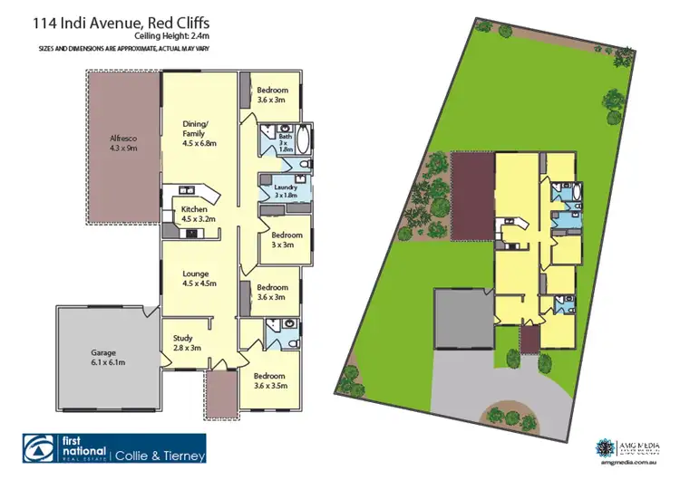 Floorplan of Homely house listing, 114 Indi Avenue, Red Cliffs VIC 3496