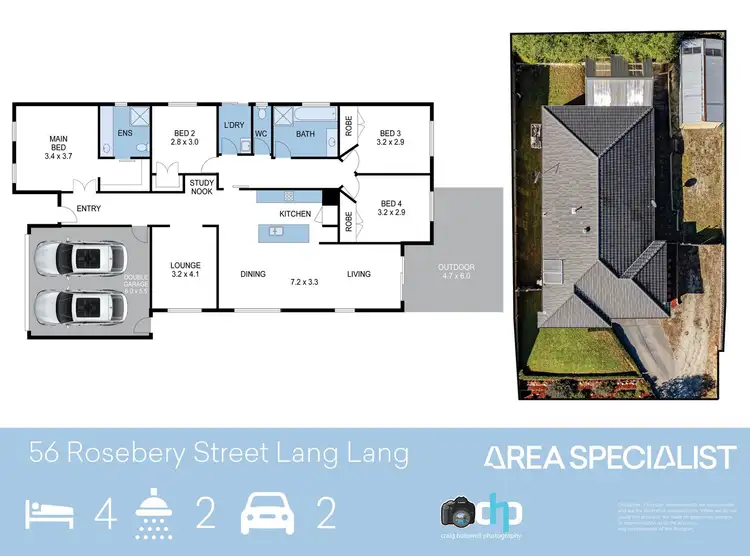 Floorplan of Homely house listing, 56 Rosebery Street, Lang Lang VIC 3984