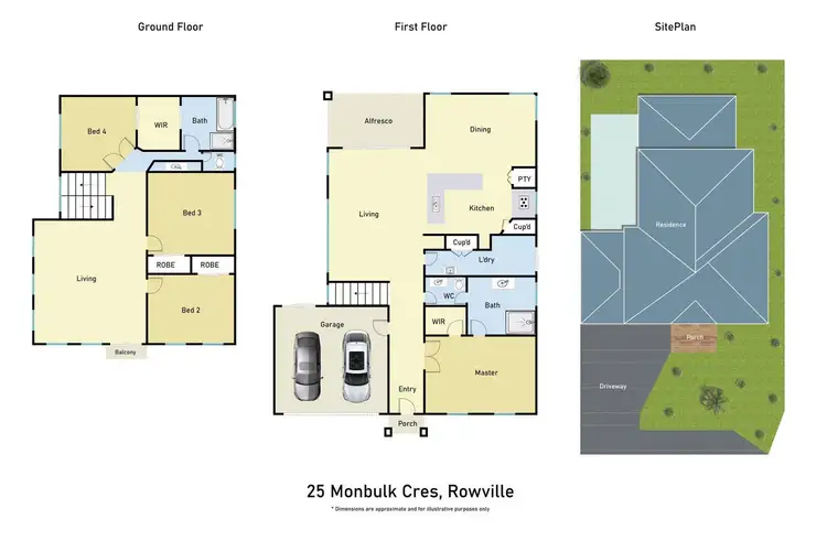 Floorplan of Homely house listing, 25 Monbulk Crescent, Rowville VIC 3178