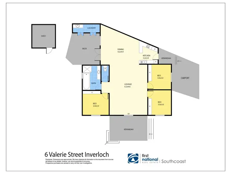 Floorplan of Homely house listing, 6 Valerie Street, Inverloch VIC 3996