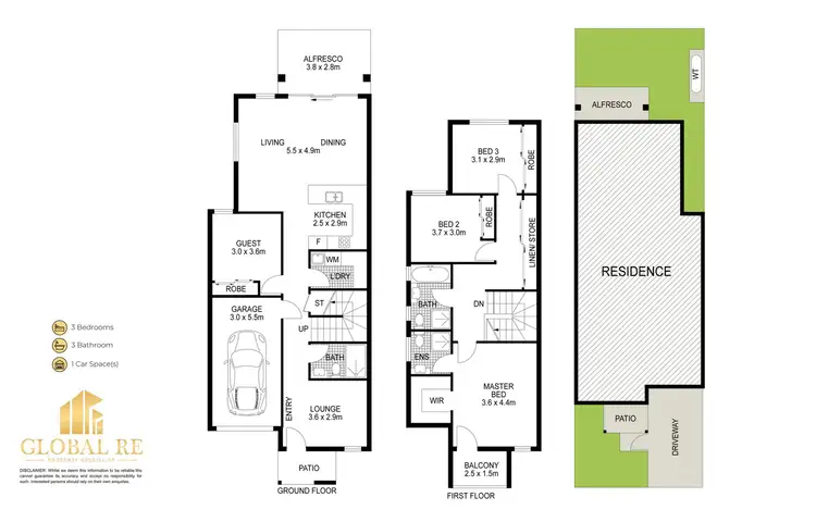Floorplan of Homely terrace listing, 5/16 Heath Road, Leppington NSW 2179