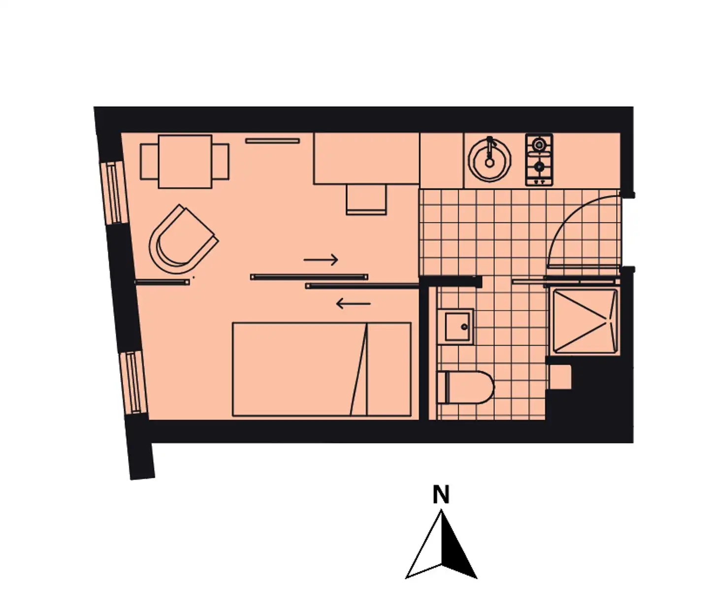 Floorplan of Homely apartment listing, 403/K13 Raleigh Street, Windsor VIC 3181