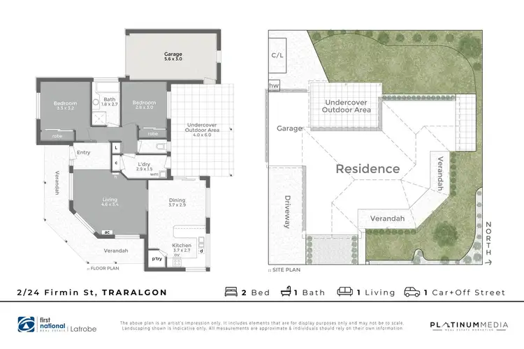 Floorplan of Homely house listing, 2/24 Firmin Street, Traralgon VIC 3844