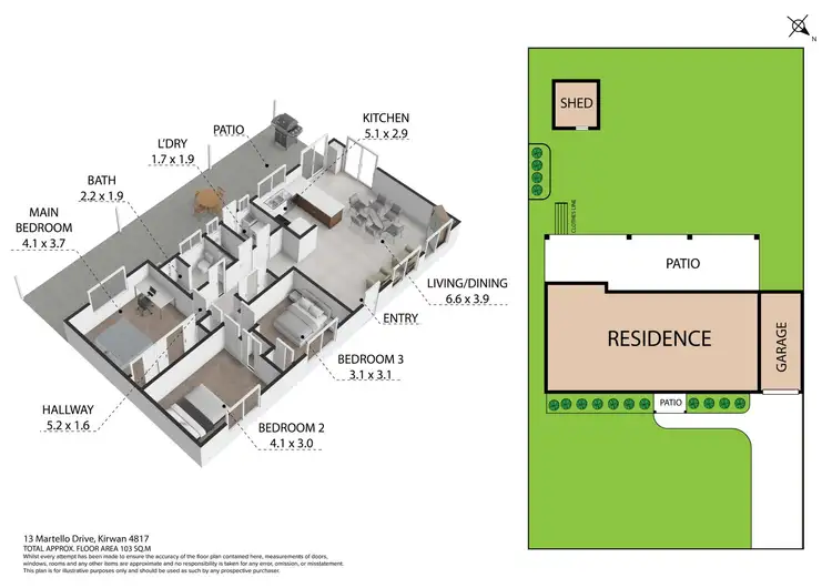 Floorplan of Homely house listing, 13 Martello Drive, Kirwan QLD 4817