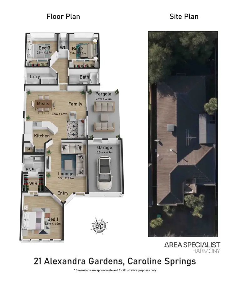 Floorplan of Homely house listing, 21 Alexandra Gardens, Caroline Springs VIC 3023