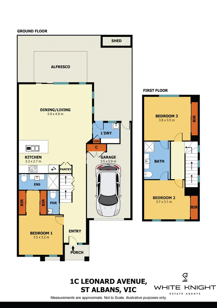 Floorplan of Homely townhouse listing, 1C Leonard Avenue, St Albans VIC 3021