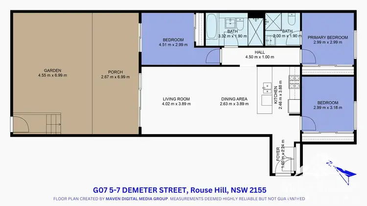 Floorplan of Homely unit listing, G07/5-7 DEMETER STREET, Rouse Hill NSW 2155