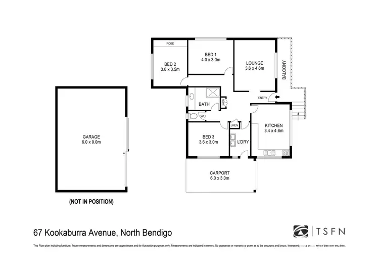 Floorplan of Homely house listing, 67 Kookaburra Avenue, North Bendigo VIC 3550