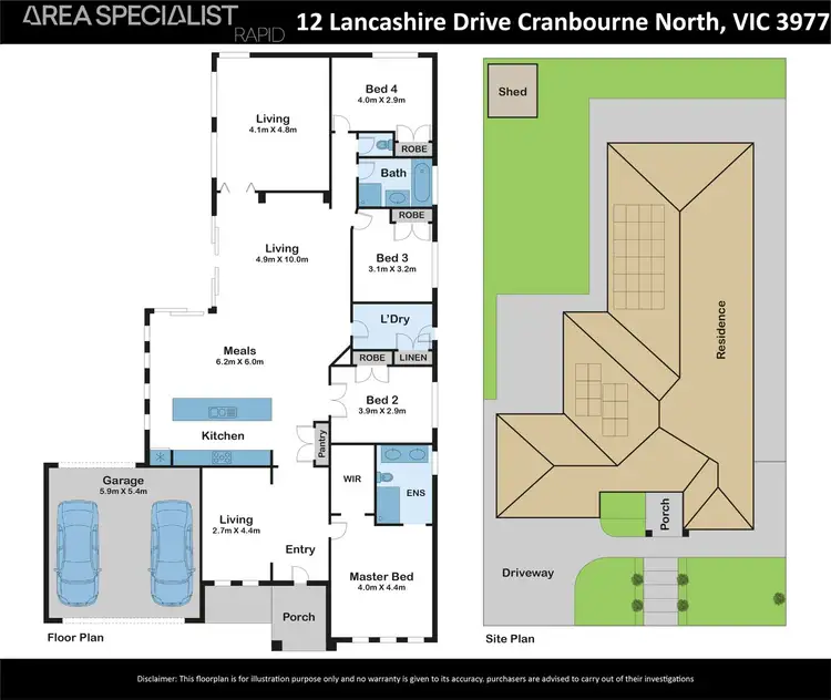 Floorplan of Homely house listing, 12 Lancashire Drive, Cranbourne North VIC 3977