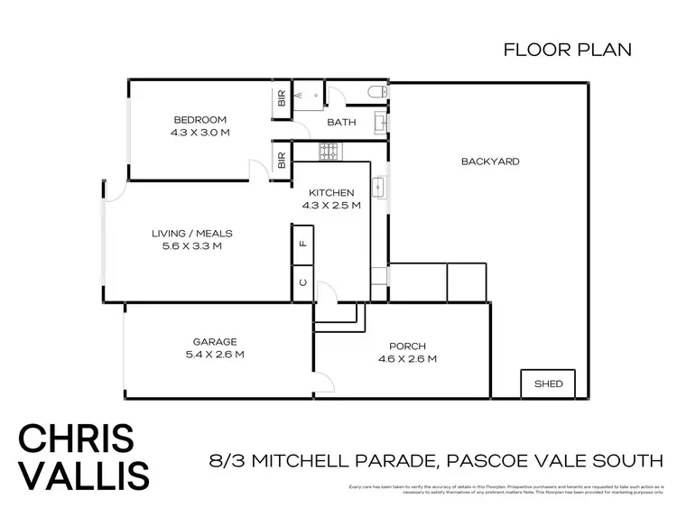 Floorplan of Homely villa listing, 8/3 Mitchell Parade, Pascoe Vale South VIC 3044
