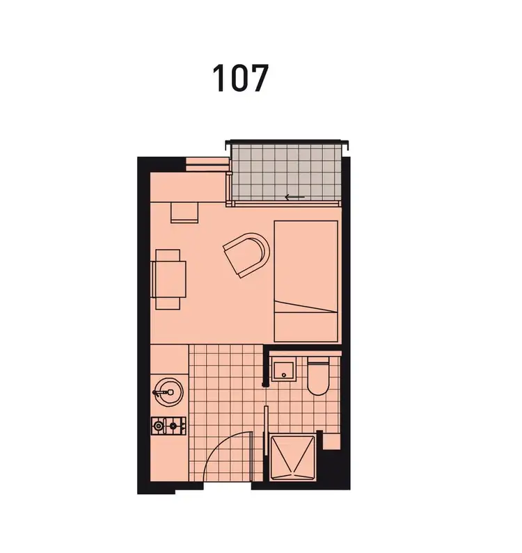 Floorplan of Homely apartment listing, 107/K13 Raleigh Street, Windsor VIC 3181