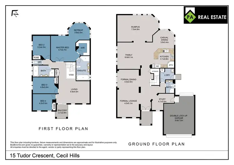 Floorplan of Homely house listing, 15 Tudor Crescent, Cecil Hills NSW 2171