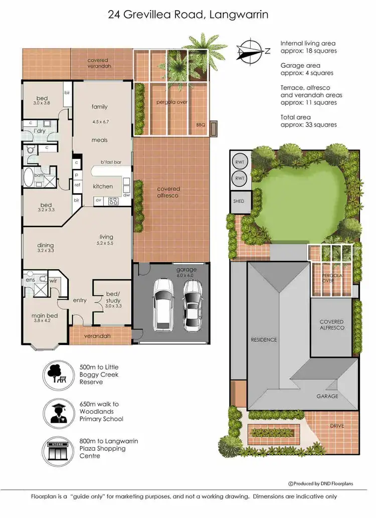 Floorplan of Homely house listing, 24 Grevillea Road, Langwarrin VIC 3910